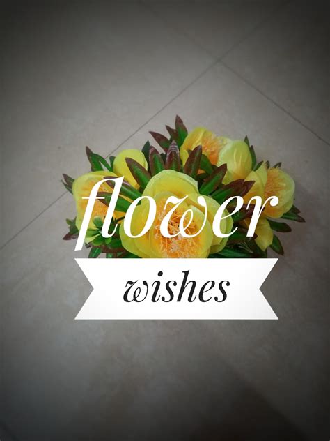 flower wishes label on yellow flower background 16705974 Stock Photo at ...