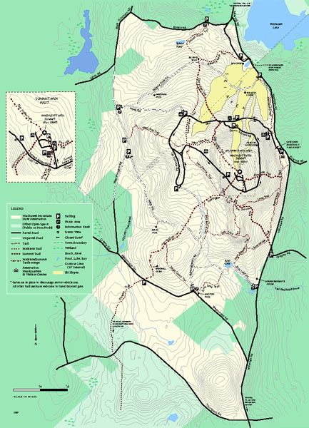 Wachusett Mountain State Reservation trail map - Princeton ma • mappery