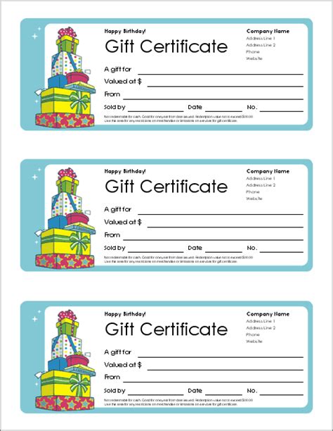 Microsoft Gift Certificate Template | PDF Template