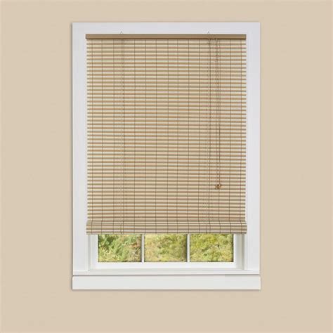 Achim Ashland Desert Almond Roll-Up 0.25 in. Vinyl Blind - 72 in. W x ...