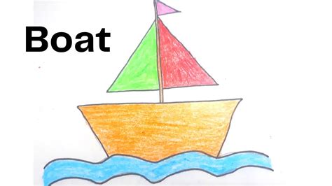 How to draw a boat for kids | Boat drawing for kids | Easy and simple ...