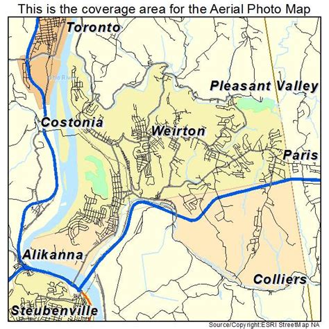 Aerial Photography Map of Weirton, WV West Virginia