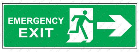 green emergency exit signage - Clip Art Library