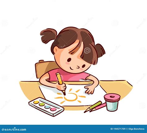 Child Drawing Table Stock Illustrations – 4,678 Child Drawing Table ...