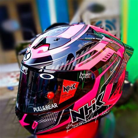 Jual Helm Nhk Gp 1000 Plasma Pink Full Face Double Visor | Shopee Indonesia