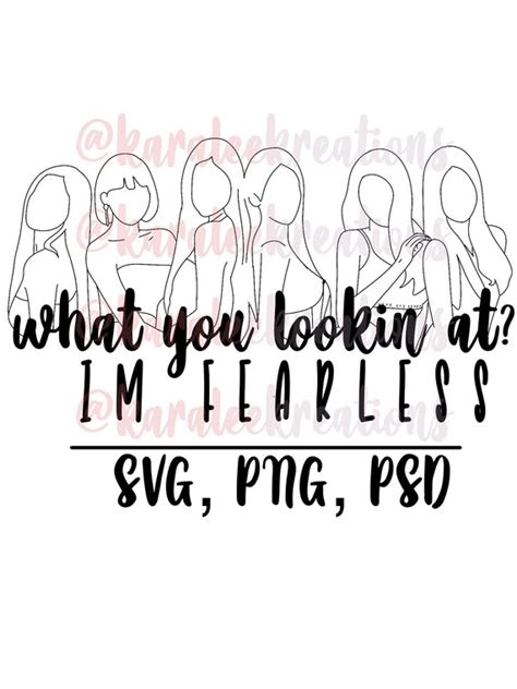 Le Sserafim 'fearless' Lyrics Doodle SVG PNG PSD - Etsy