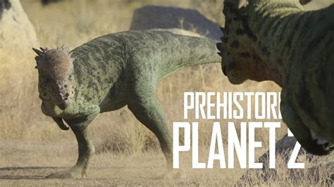 Prehistoric Planet 2 - Pachycephalosaurus Rut Scene - YouTube