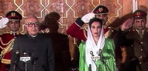 President Ghulam Ishaq Khan takes oath from Benazir Bhutto… | Flickr