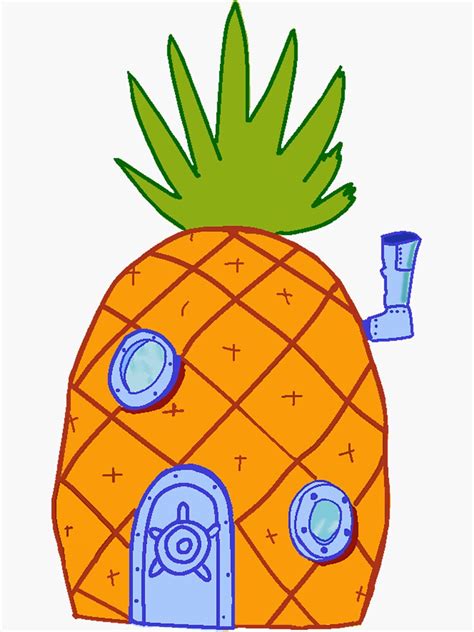 "Spongebob Pineapple House" Sticker for Sale by LittleBooStudio | Redbubble