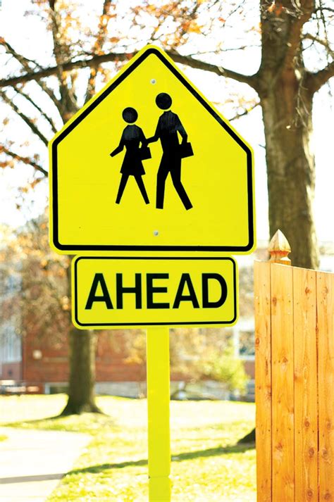 School Crossing Ahead Sign (W16-9p) | Cheap Street Signs