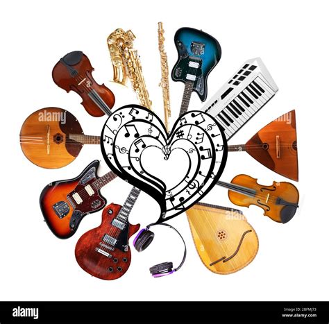 Musical instruments collage hi-res stock photography and images - Alamy