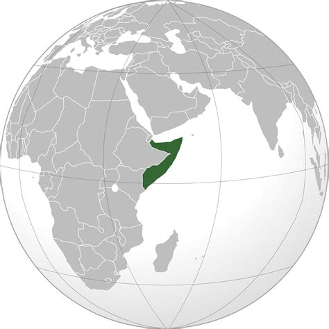 Location of the Somalia in the World Map