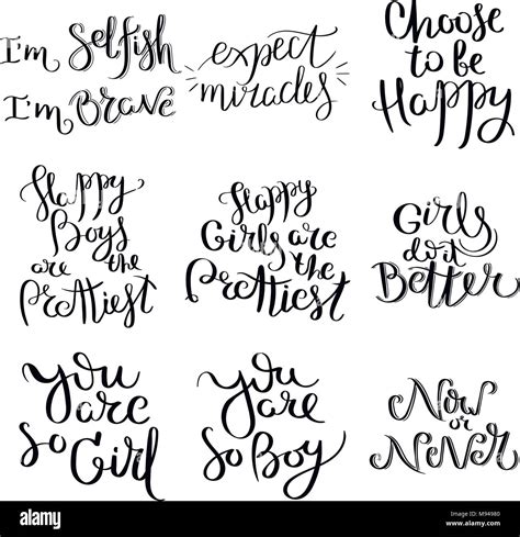 Collection of hand written calligraphy quotes motivation for life and ...