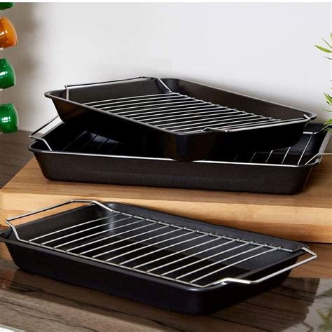 set Of 3 Roasting Trays