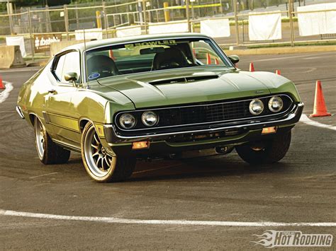 Download Hot Rod Classic Car Muscle Car Ford Vehicle Ford Torino Wallpaper