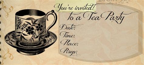 Vintage Tea Party Invitation Template