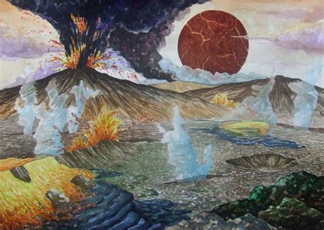 Hadean era | Science art, Science fiction art, Prehistoric world