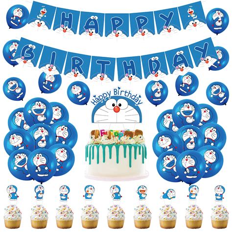 Buy Party Supplies Doraemon Cake Topper Doraemon Birthday Decorations ...