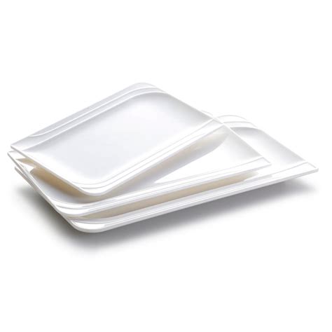 12 Inch White Rectangular Melamine Dinner Plates JMC068YJC – Jamie