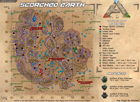 Ark Scorched Earth Map 2017 by Exhumed by 3xhumed on DeviantArt