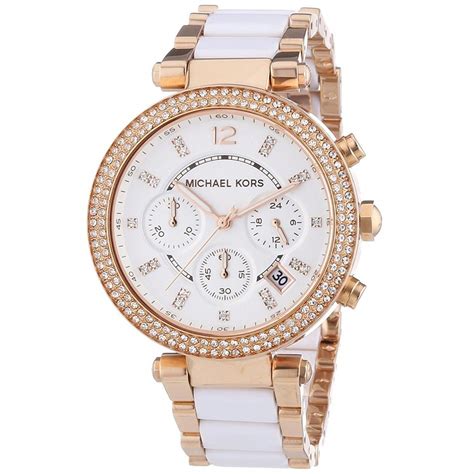 Michael Kors Women's MK5774 Parker Chronograph Two-Tone Stainless Steel ...