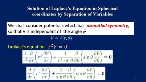 Solution of Laplaces Equation in Spherical coordinates by