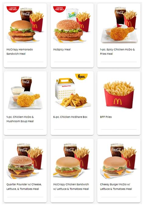 2023 McDonald's Menu in the Philippines: Prices and Options