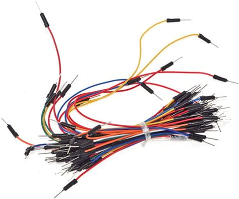 Flexible Breadboard Jumper Wires Male Pins (65 Pack) | Wiltronics