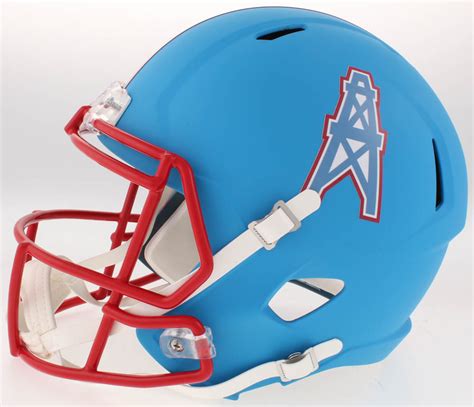 Earl Campbell Signed Houston Oilers Full-Size Custom Matte Speed Helmet ...