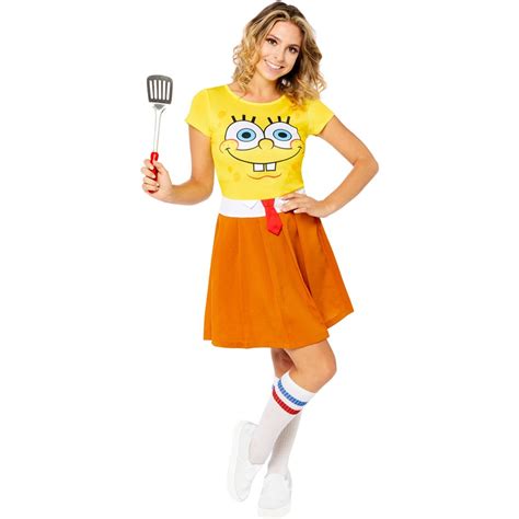 SpongeBob Womens Costume 2 Pieces Size, 10-12 | BIG W