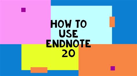 How to use Endnote 20 ll Endnote Tutorial - YouTube