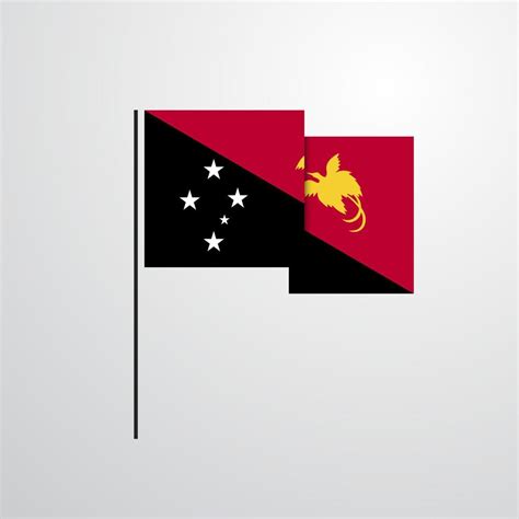 Papua New Guinea waving Flag design vector 14248289 Vector Art at Vecteezy