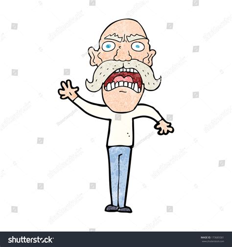 Cartoon Angry Old Man Stock Vector (Royalty Free) 173685581 | Shutterstock