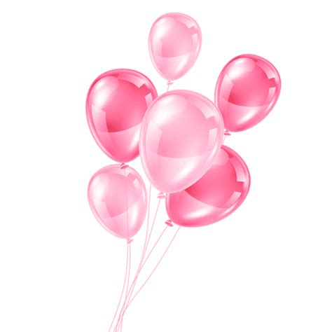 Manojo rosa de globos archivo PNG