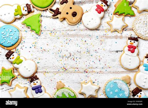 Christmas cookies background Stock Photo - Alamy