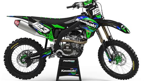 Custom dirt bike Graphics kit KAWASAKI MOTOCROSS JGR CA37B | custom ...