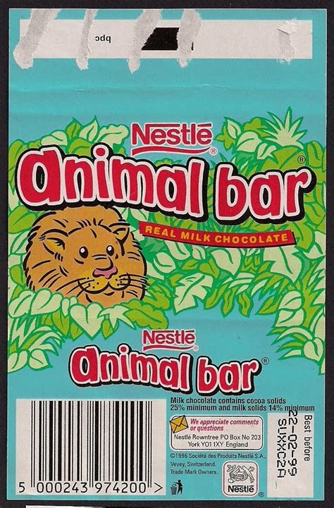 Nestlé Chocolate Wrappers!: Animal Bar (mini)