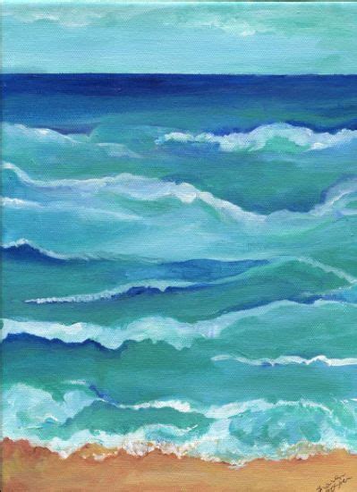 Abstract Seascape acrylic painting | Ocean painting, Ocean art ...