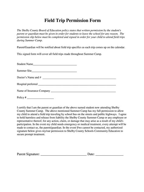 Easy Printable Medical Form For Trips - Printable Forms Free Online