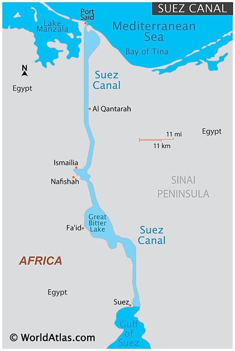 Map Of The Suez Canal - Retha Charmane