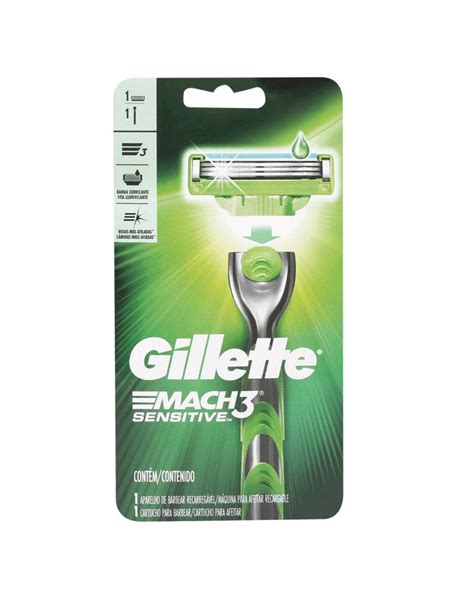 Máquina Para Afeitar Gillette Mach3 Sensitive