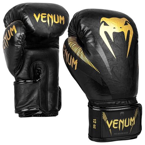 Venum Impact Boxing Gloves - Black/Gold - MMA Addict