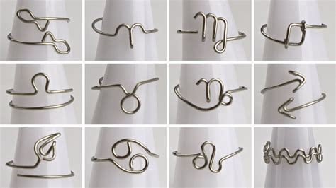 DIY Paperclip Zodiac Rings Tutorial - YouTube