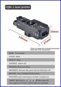 Metal CQBL-1 Mini Red Green Dot Laser IR Aiming Sight Hunting Laser IR ...