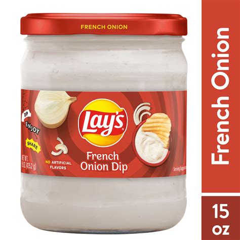 Lay's French Onion Dip, No Artificial Flavors, 15 oz Jar - Walmart.com