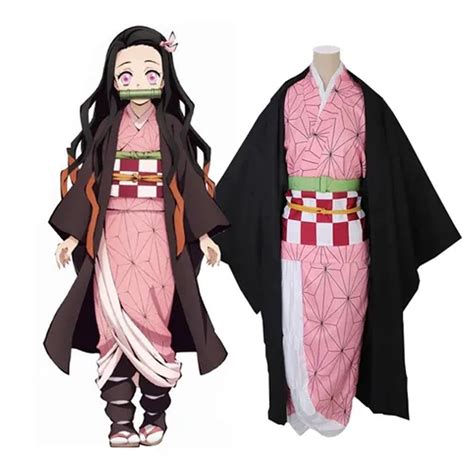 Buy QZBON Demon Slayer - Japanese Anime Kamado Nezuko Cosplay Costume ...