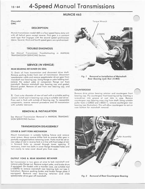 Chevy Transmission Service Manuals