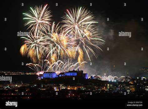 Fireworks above Edinburgh Castle Scotland Herald's in the New Year ...