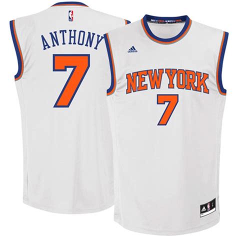 adidas Carmelo Anthony New York Knicks White Replica Home Jersey