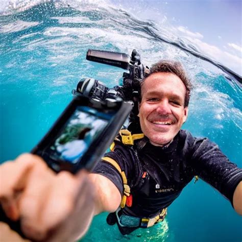 national geographic photographer in the ocean taking a | Stable ...